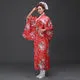 Esprit du Japon kimono satiné japonais rouge sakura obi