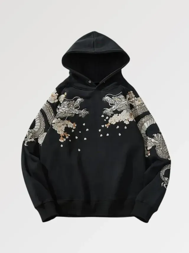 Japon style ‘Seto Collector’ sweat à capuche brodé japonais