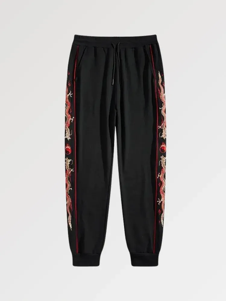 Japon style yy X Drake jogging brodé motif japonais