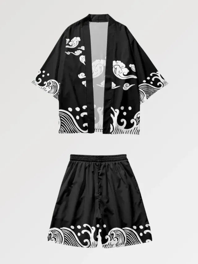 Japon style Clouding ensemble kimono coupe ample