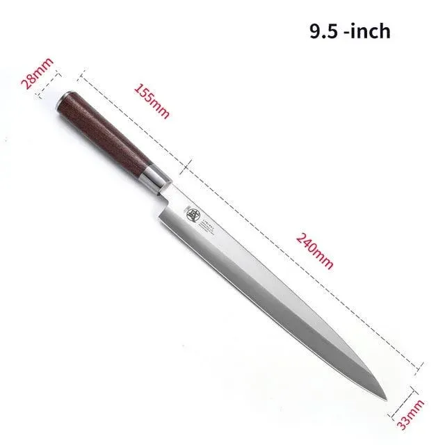 Japon style Sakari Takohiki couteau sashimi acier inox