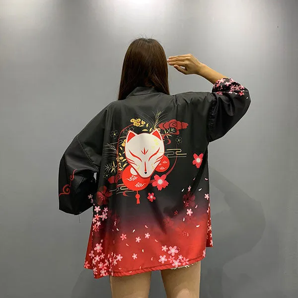 Esprit du Japon veste kimono court noir ample