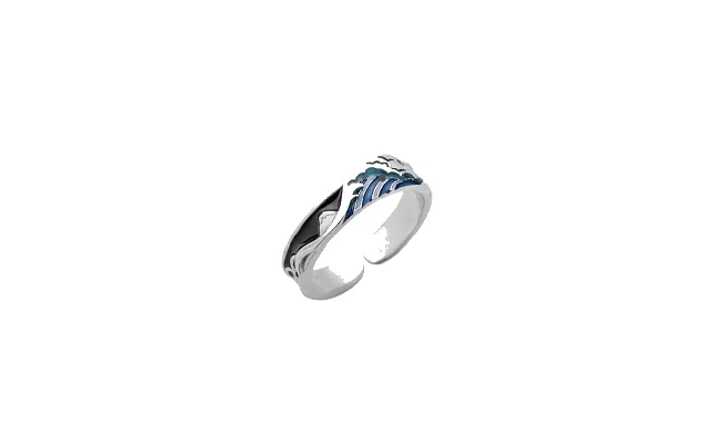 Japon style bague couple style japonais harmonie