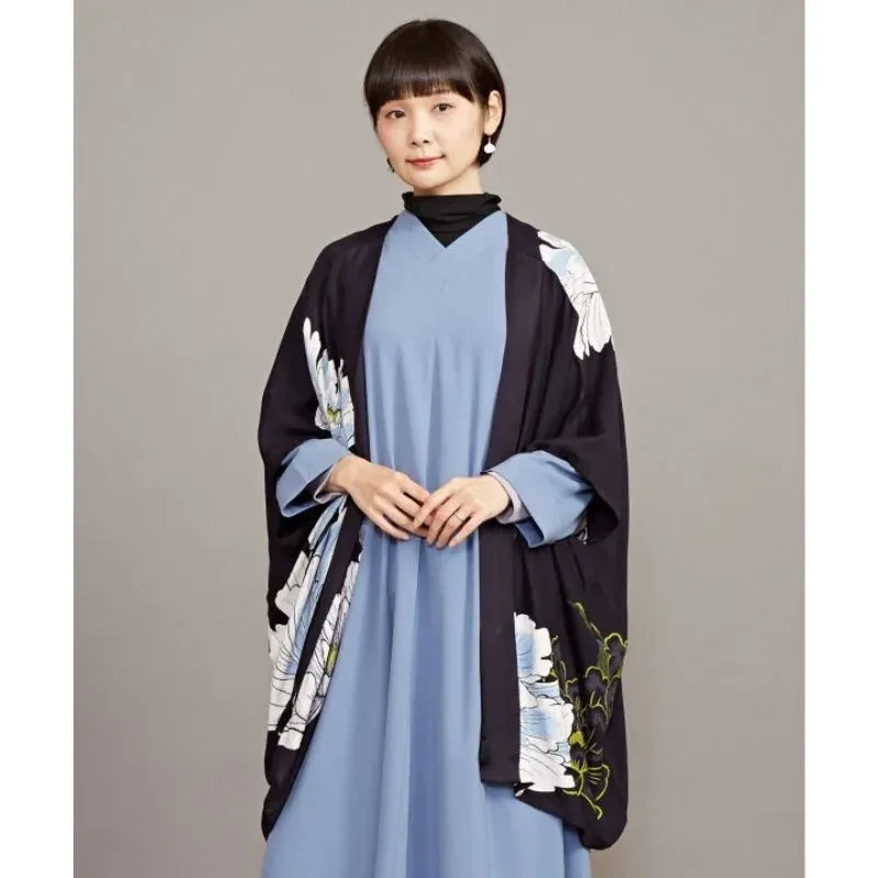 Japon style Veste Style Kimono Femme veste pivoine fluide