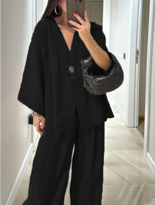 Esprit du Japon Ensemble kimono femme ample polyester