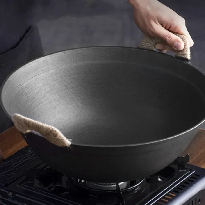 Japon style Poele Wok Fonte poêle wok