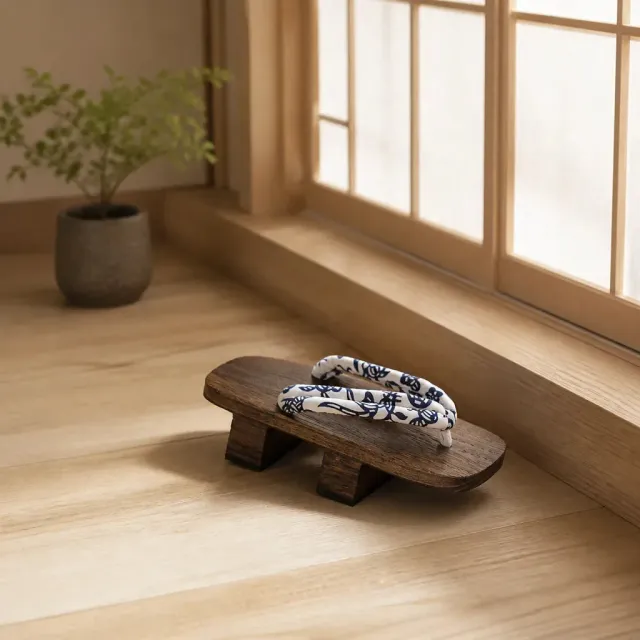 Esprit du Japon Geta japonaise en bois pour homme