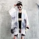 Esprit du Japon veste kimono Yama voile blanc