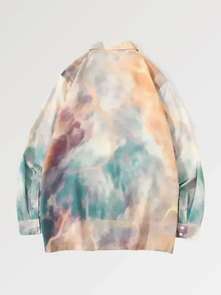 Japon style Hashima chemise tie and dye coton femme