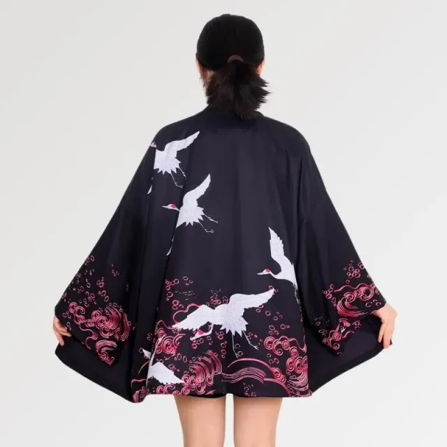 Japon style Veste Kimono Fluide Femme mayumi polyester
