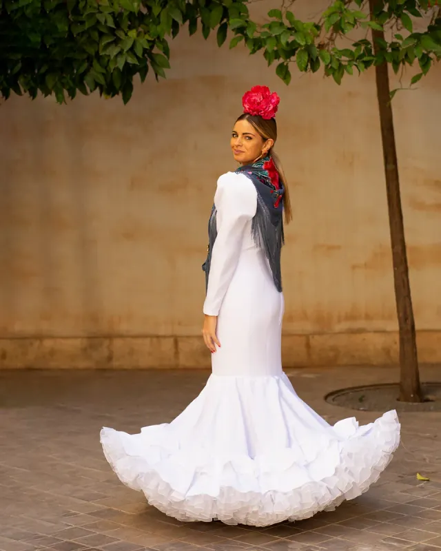 VIVA LA FERIA-MODA FLAMENCA Luz robe flamenca à volants