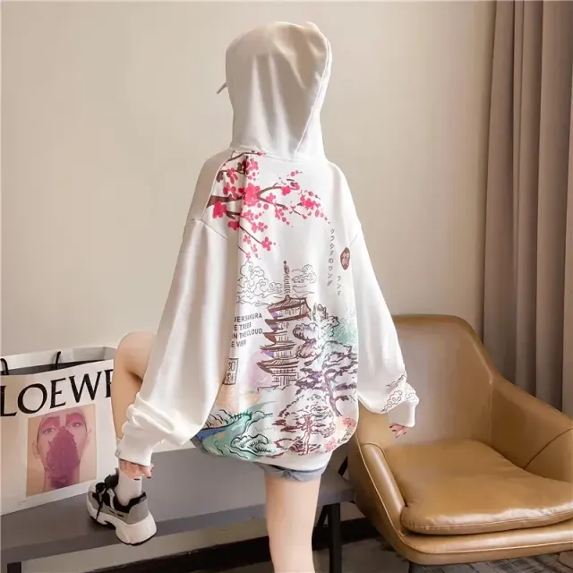 Japon style Hoodie Molleton Japonais sweat à capuche
