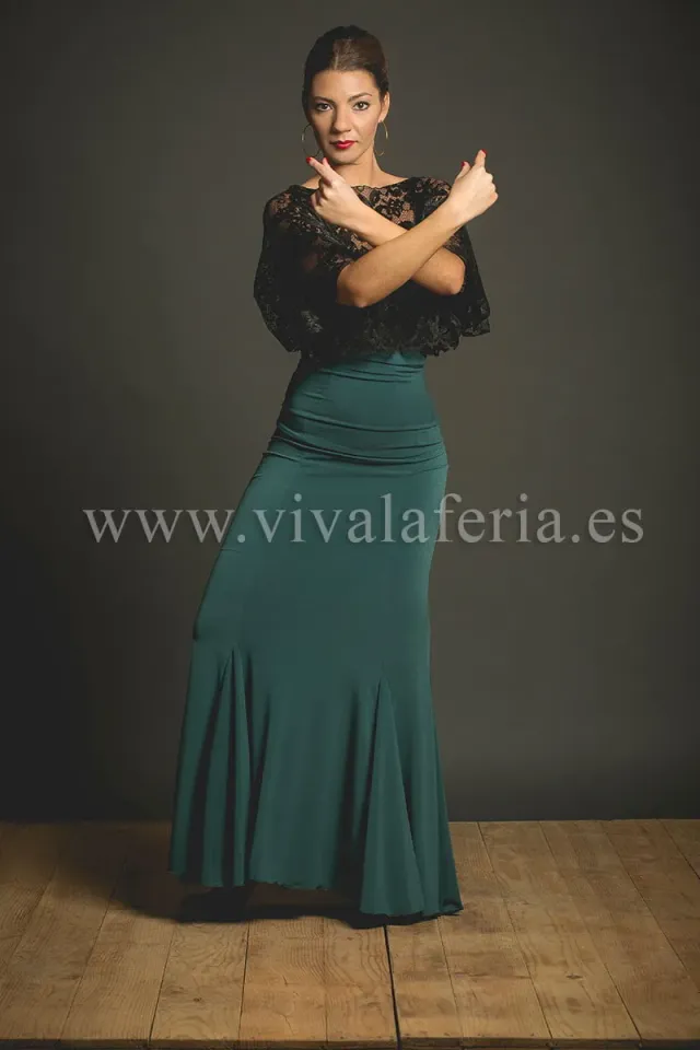Viva la Feria Ceinos top danse flamenco dentelle