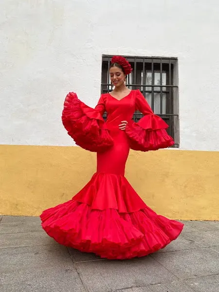 Viva La Feria Peonía robe flamenca à volants