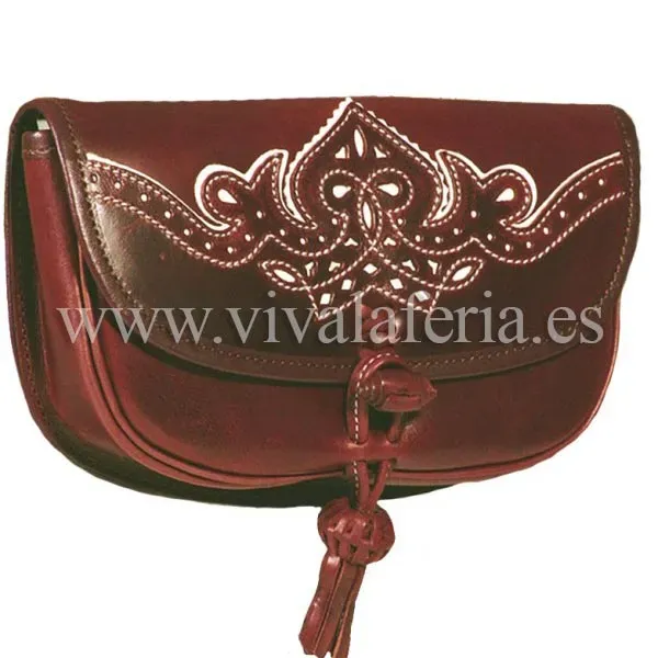 Viva la Feria sac rociero cuir picada pompon