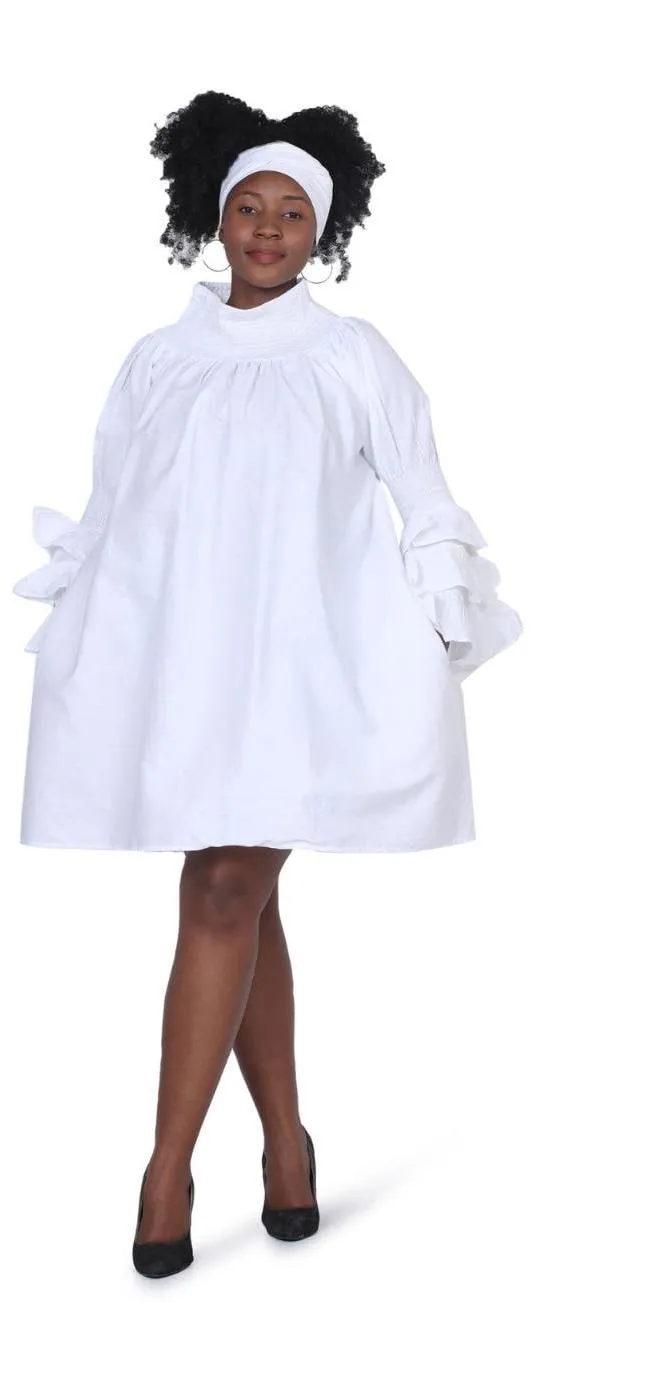 KAVAZI White Off-Shoulder Mini Dress robe
