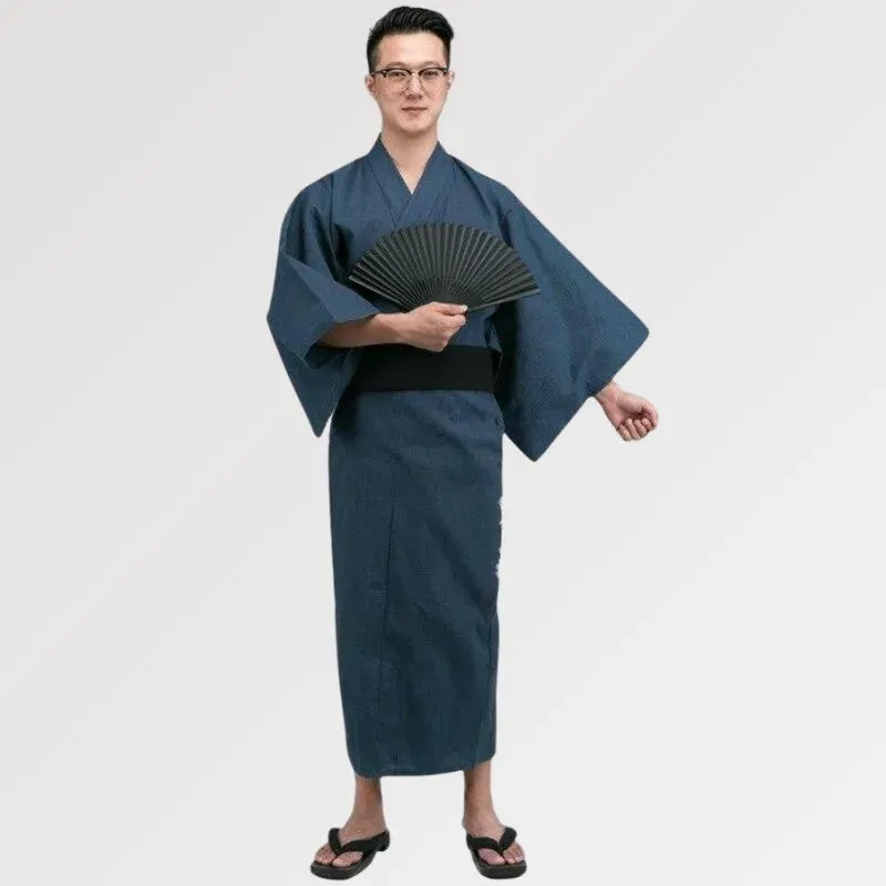 Japon style Kurayoshi yukata homme bleu marine