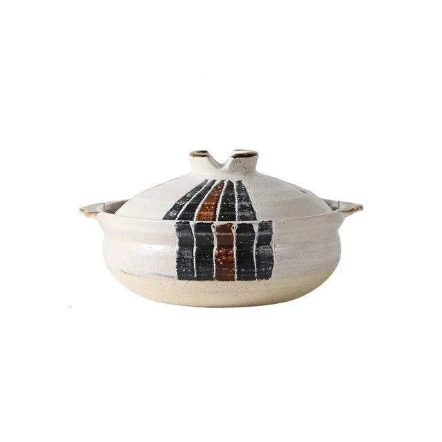 Japon style Kawaguchi pot en grès cuisson gaz