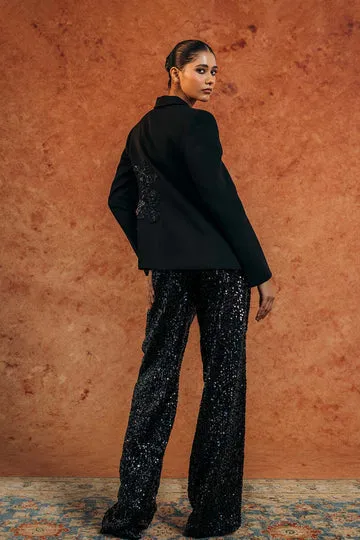 Rahul Mishra Anar Bel veste en soie brodée noire