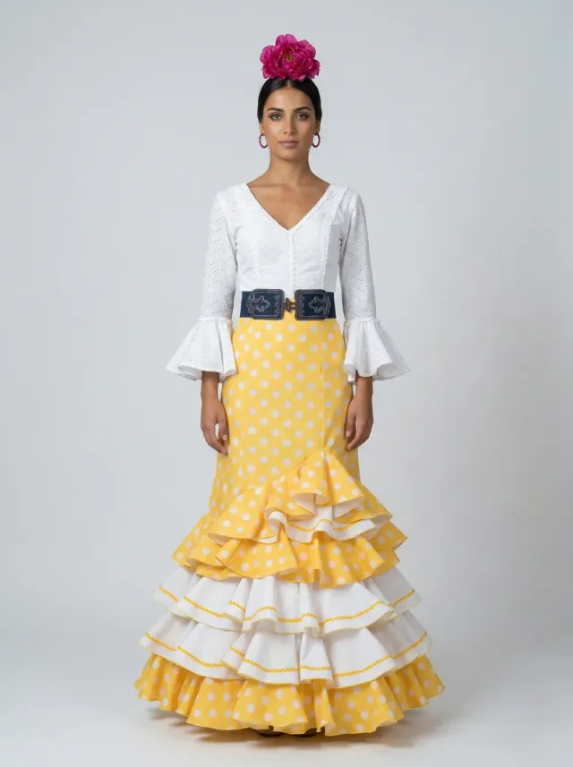 Viva La Feria Girasol jupe flamenco à pois
