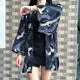 Esprit du Japon veste kimono grues japonaises bleu nuit