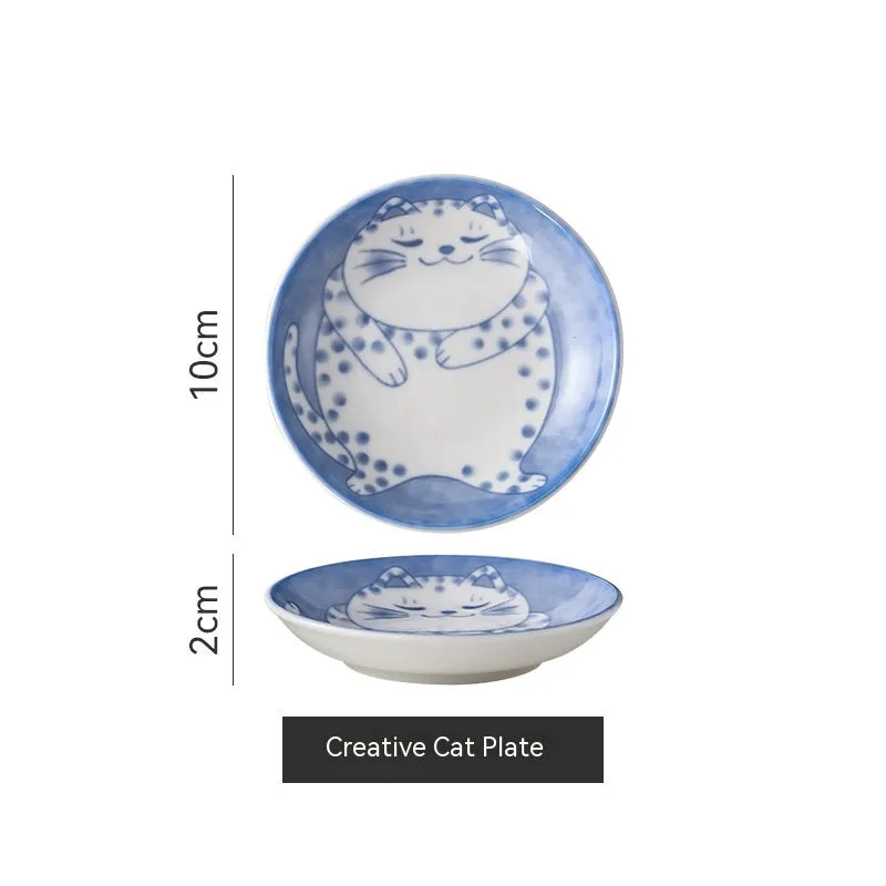 Esprit du Japon petite assiette japonaise chat