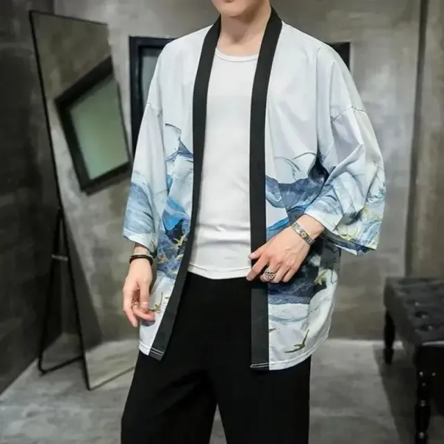 Japon style Vintage Haori Homme ‘shigeo’ veste japonaise