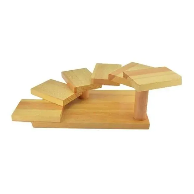 Japon style Sushi Stairs Kuramae présentoir sushi bois