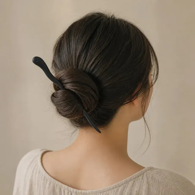 Esprit du Japon bâton cheveux bois kanzashi