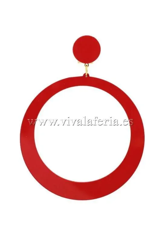 VIVA LA FERIA Pendientes de flamenca boucles créoles fines en acétate