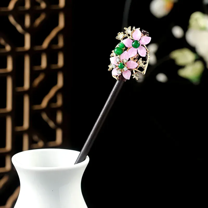 Japon style Kanzashi Éventail pic cheveux perles origami
