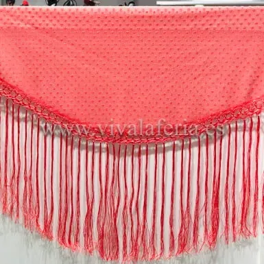 Viva La Feria mantoncillo plumeti à franges 132 cm