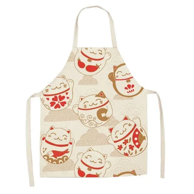 Japon style Lucky Cat Apron Kitchen tablier de cuisine, motif porte-bonheur