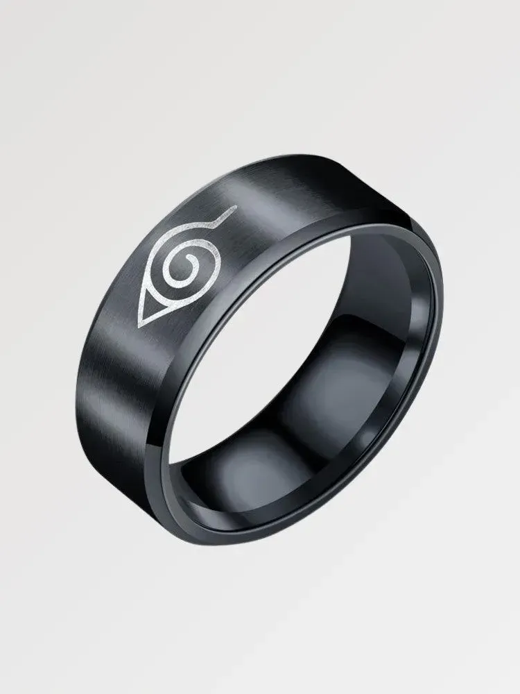 Japon style Konoha bague manga symbole shinobi