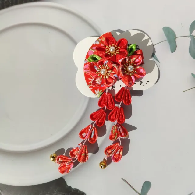 Japon style barrette fleur japonaise chrysanthème