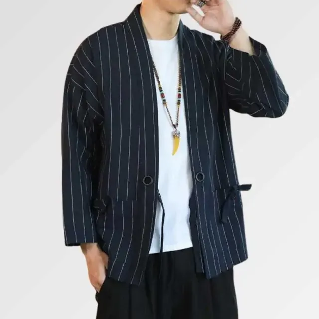 Japon style Shurina veste kimono rayée