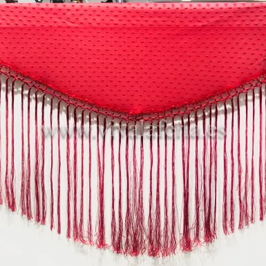 Viva La Feria mantoncillo plumeti à franges 132 cm