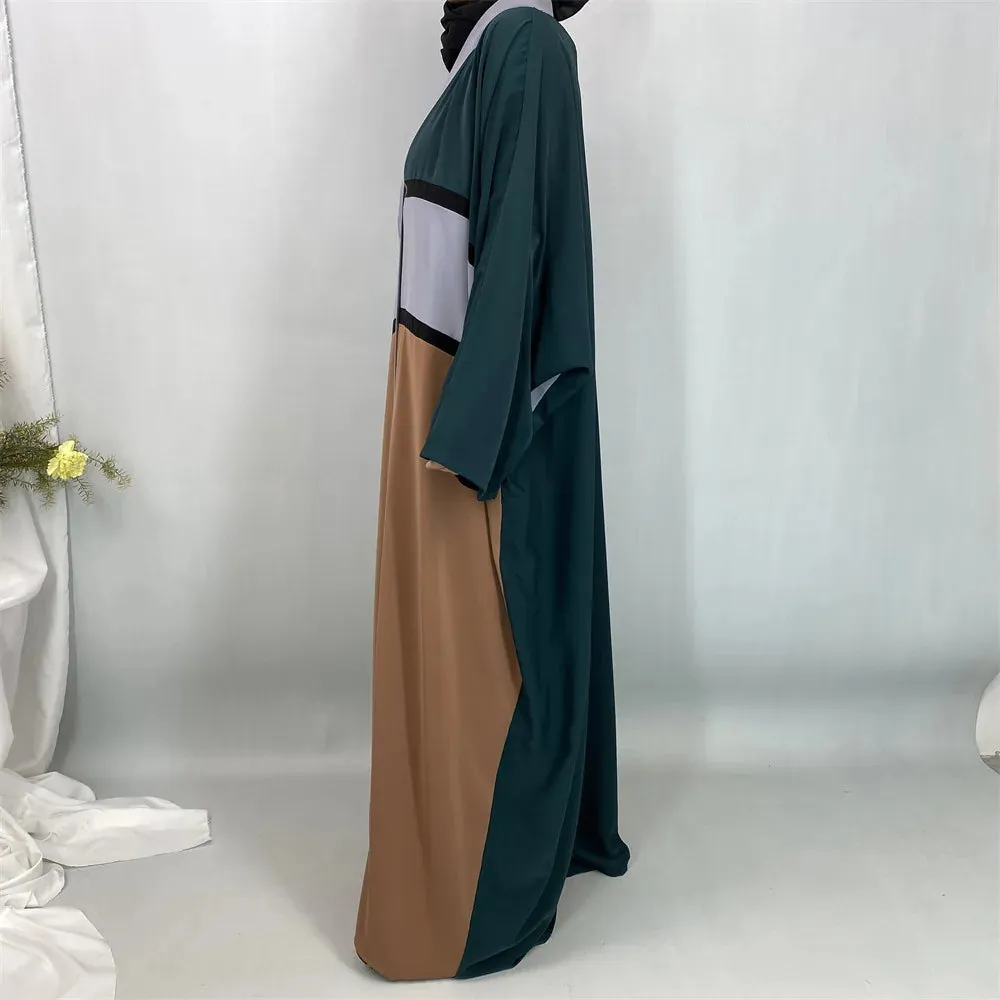 Esprit du Japon kimono long tricolore ouvert fluide