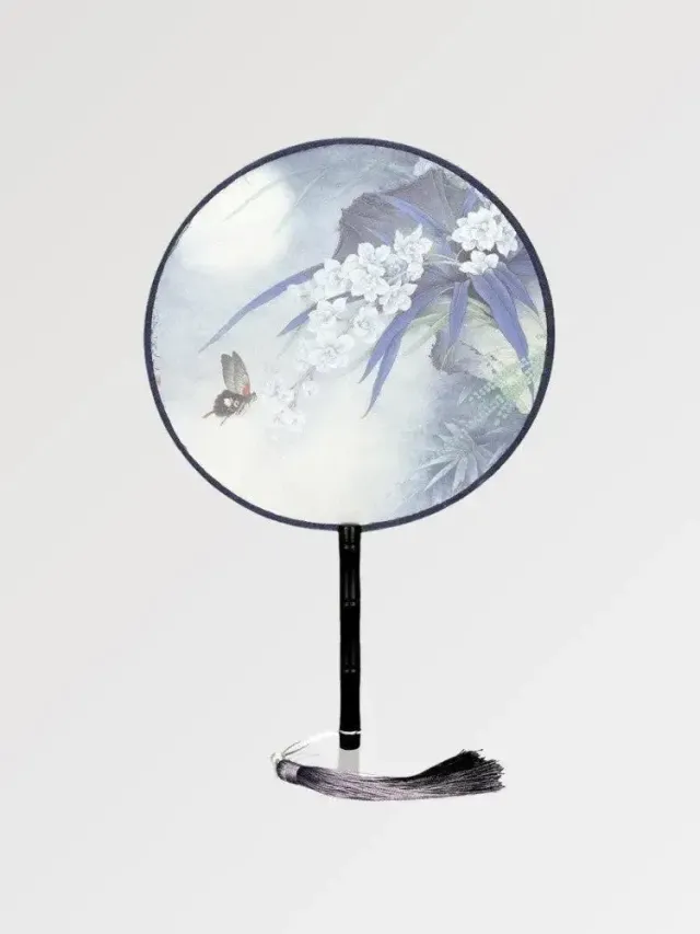 Japon style Inazawa éventail rond pastel bambou