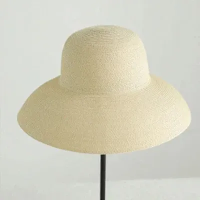 Japon style chapeau femme large bord tressé