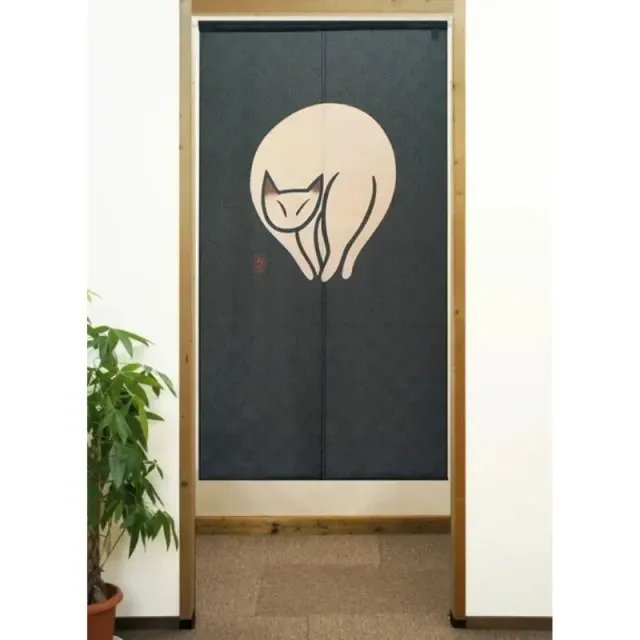 Japon style Chat noren rideau japonais motif chat