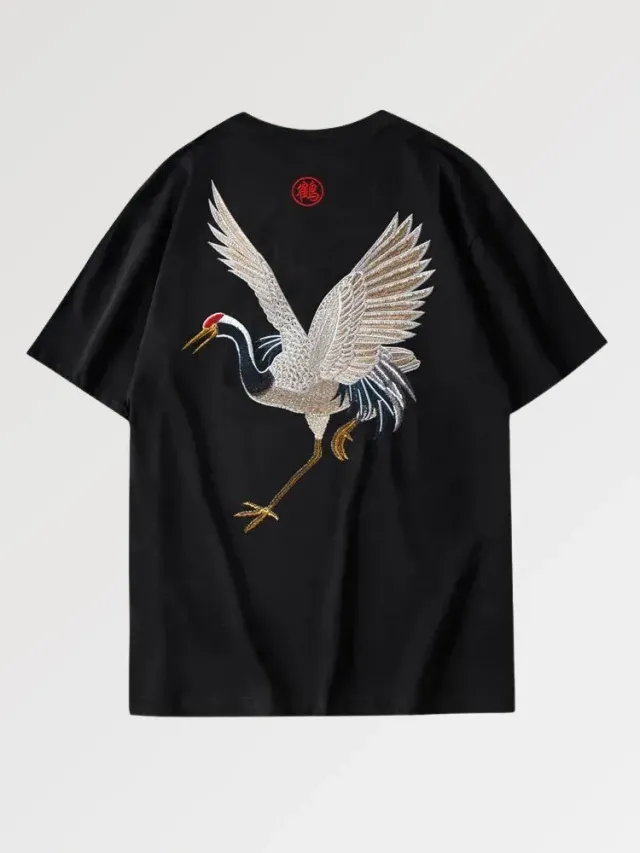 Japon style Tee Shirt Grue Japonaise ‘tsugaru’