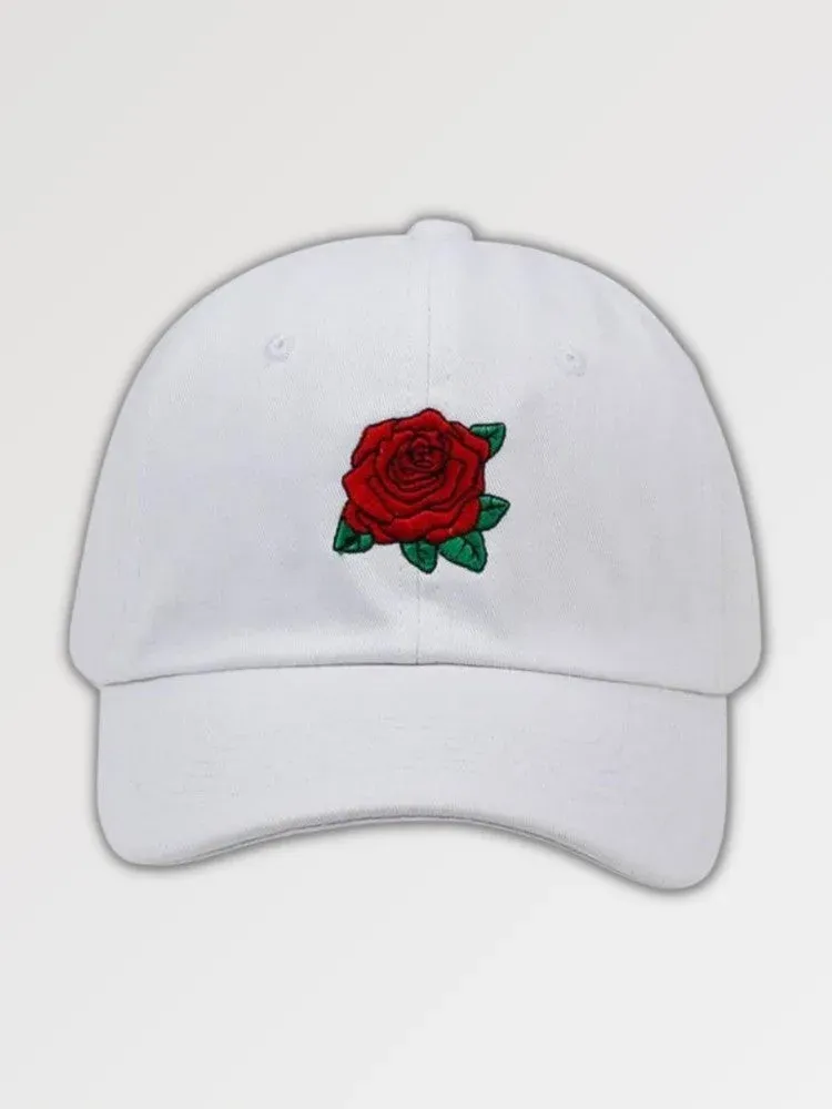 Japon style springs casquette vintage femme broderie rose
