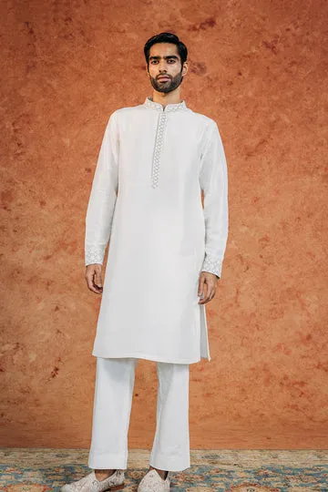 Rahul Mishra Lattice kurta brodé main noir