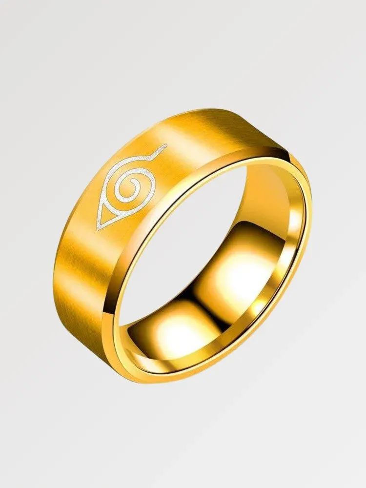 Japon style Konoha bague manga symbole shinobi