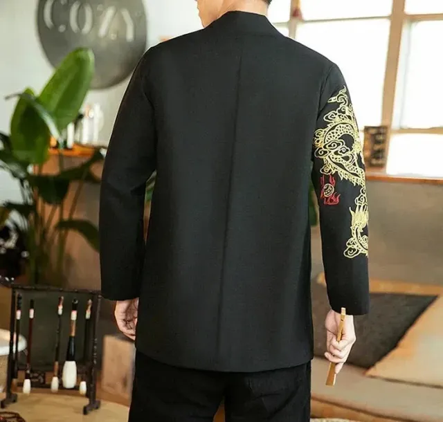 Japon style blazer kimono homme coupe ample