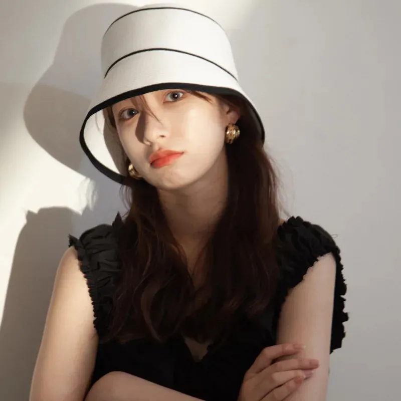 Esprit du Japon chapeau bucket paille bicolore été