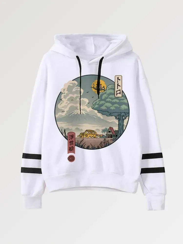 Japon Style Animé Japonais Flat Cartoon Pull Oversize