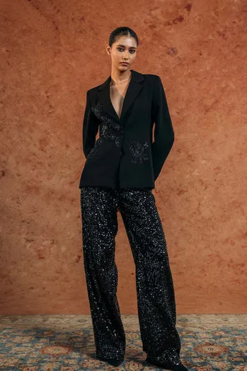 Rahul Mishra Anar Bel veste en soie brodée noire