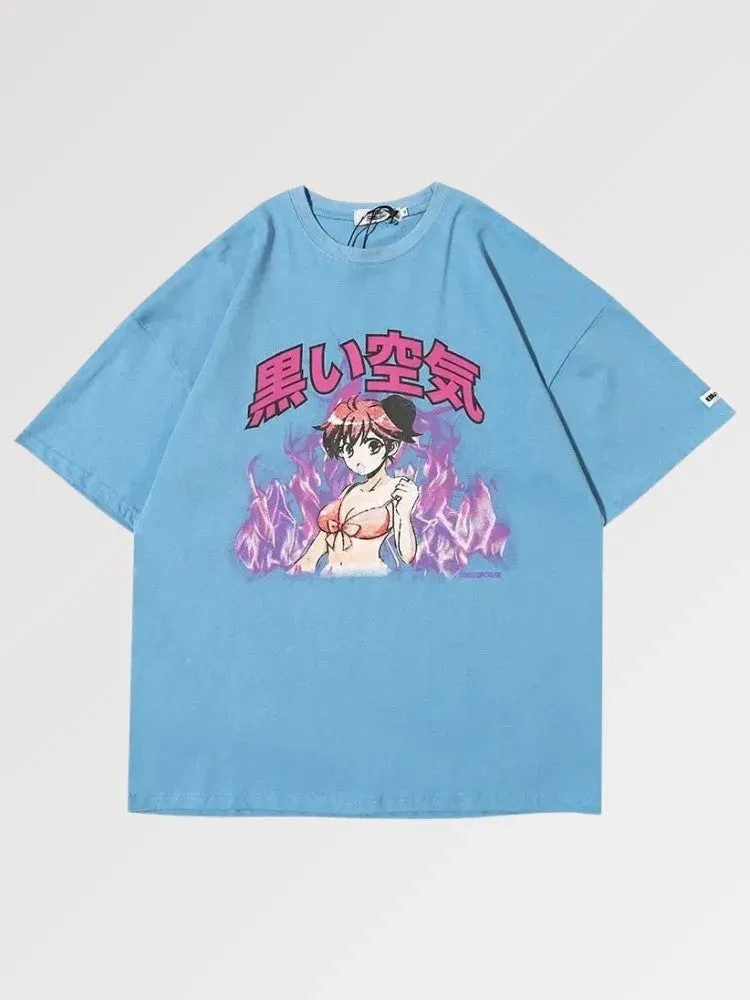Japon style Otaku Girl tee-shirt manga coton